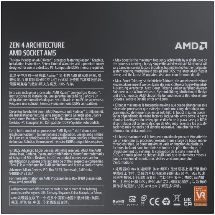 AMD Ryzen 9 7900 – Procesador AM5